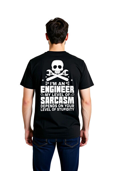 PayBuy Men's Engineer Sarcasm Level Printed Short Sleeve T-Shirt 100% Cotton ...