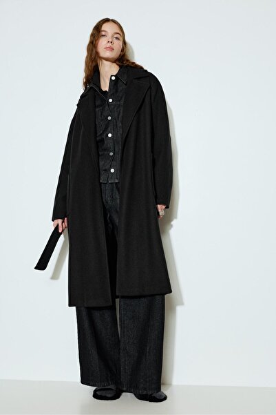 BUTE Allbucks Pull Bear* Long Belted Cashmere Coat Abpnb00003