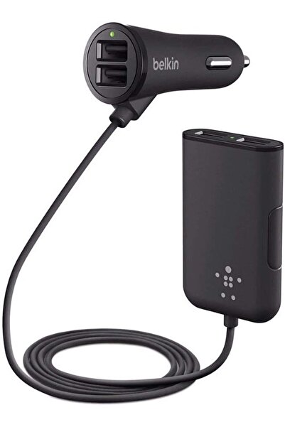 Belkin شاحن سيارة عائلي F8M935BT06 Road Rockstar للشحن السريع مع 4 منافذ USB ...