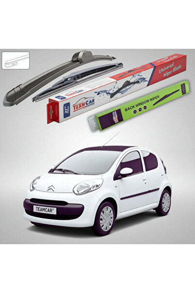 TEAMCAR Windshield wipers Citroën C1 Gen I B0 Hatchback 2005-2014 | Front and...