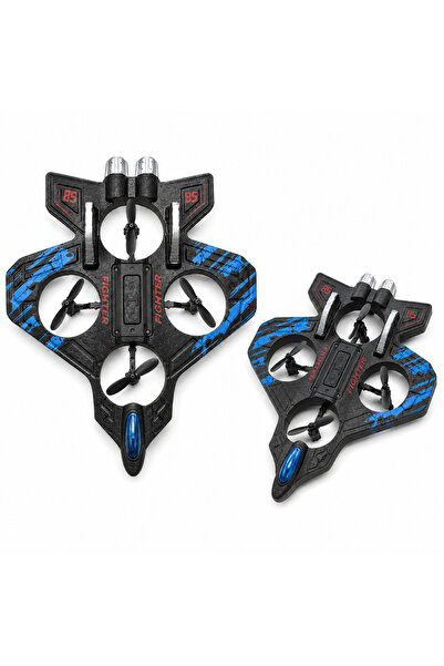 Generic Brand Remote Control Fighter Plane Drone Toy, 4 Propellers, LED Light...