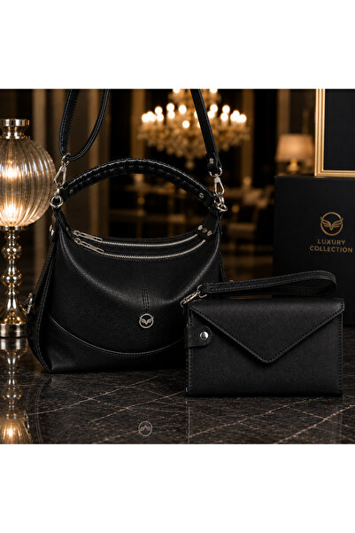 MODAMARKM Luxury Set of 2, Excellent Quality Shoulder Bag and Handbag + Large...