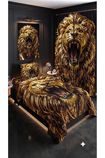 Elmas Dizayn 280*240 Cm. Special Design Single Bedding Set with Background Cu...