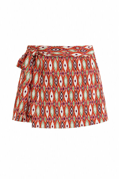 HAZELANNA Ethnic Pattern Tile Mini Skirt