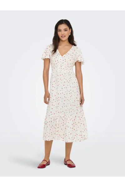 ONLY Onlmarıanne Lıfe S/S Mıdı Dress Wvn Kadın Elbise 15247335