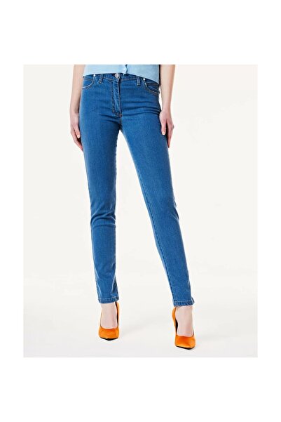Forel Παντελόνι Τζιν Denim Μπλέ σε Στενή Γραμμή