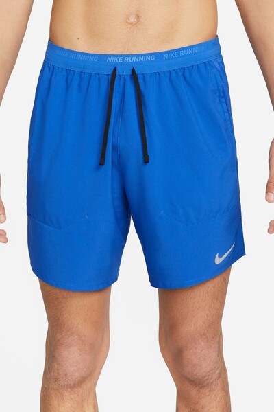 Nike Stride 7inch Run Shorts 2 in 1 Taytlı Fermuar Cepli Koşu Şortu Sax Mavi