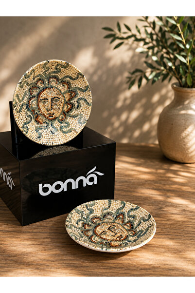Bonna 6'lı Mezopotamya Güneş Acem Çay Tabağı 11 cm