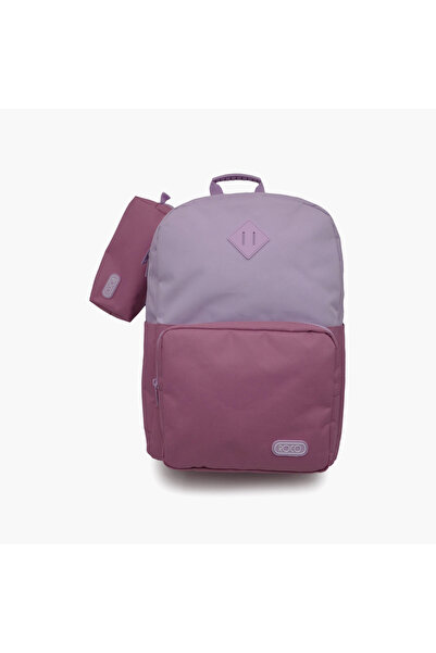 Roco Plain 2-Piece School Backpack Set for Girls 5-8 Yrs with Pencil Case - 1...
