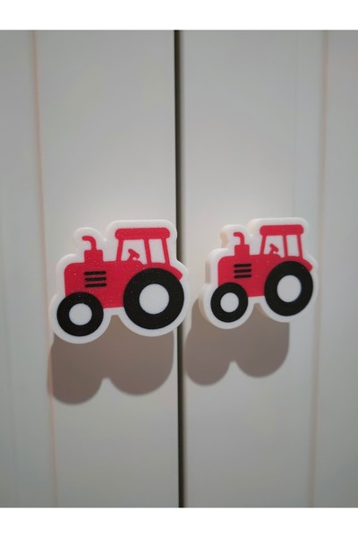 Devletli 3d Çocuk Odası Dolap Kulpu 5,5cm (1 ADET) ARAÇLAR TRAKTÖR - KAMYON -...