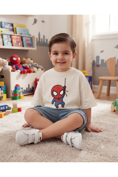 babytex Children's Oversize Printed T-Shirt 100% Cotton Digital Printing Rela...