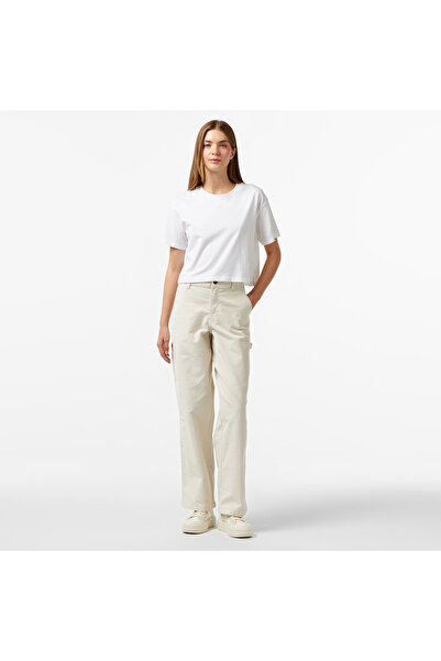 Dickies Corduroy Carpenter W Beyaz Kadın Pantolon