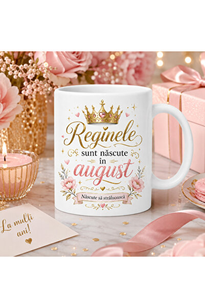 Generic Brand Cana Personalizata, Cadou pentru femei nascute in august, Regin...