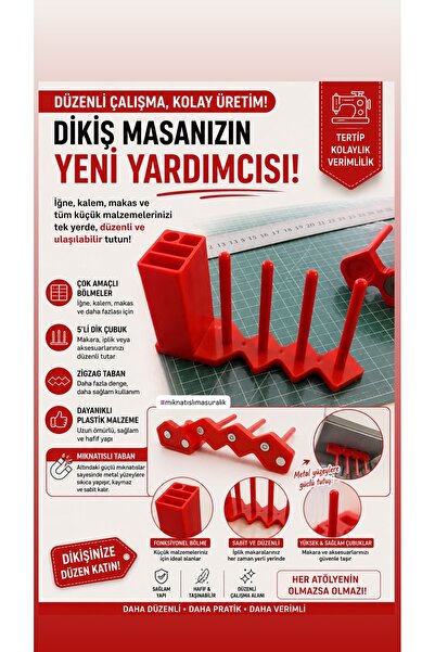 ALOTUHAFİYE MIKNATISLI MASURALIK KIRMIZI