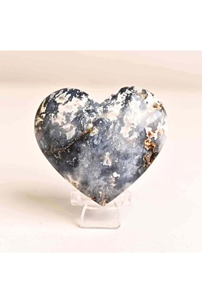 craftmystic Inima din Agat Blue Plume - Vindecare si pace in palma ta