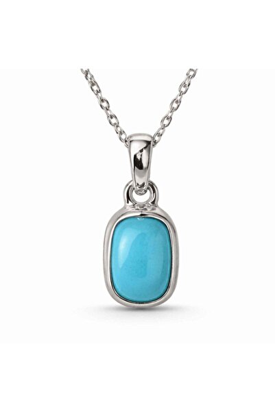 craftmystic Κολιέ Ασημένιο 925 με Ορθογώνιο Φυσικό Τυρκουάζ – Ηρεμία και θετι...