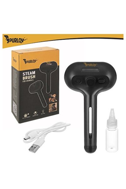 Purlov Electric Steam Brush for Dogs and Cats, Self-Cleaning, USB-C Rechargea...