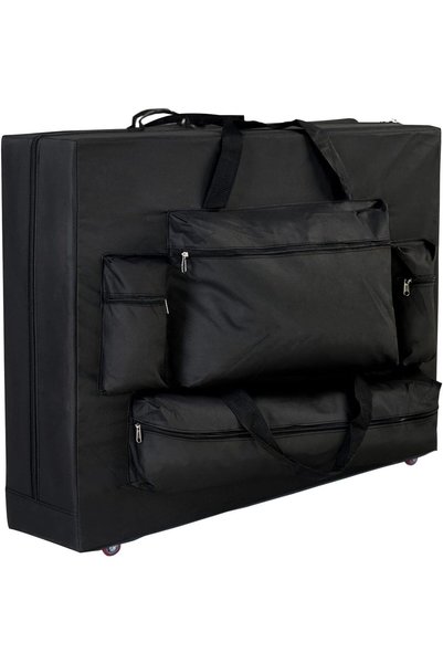 Master Massage Professional Massage Table 30" With Free Wheeled Carry Case bag, 10cm Thick Foam Cushion Therapy Table Foldable Massage Couch, Tattoo SPA Salon Facial Beauty Bed, 18Kg, Adjustable Height 60 to 84cm