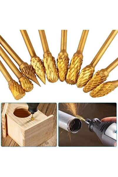 Titi 6588 Mini Karbür Freze Uç Seti 10 Parça (Sap: 3mm)
