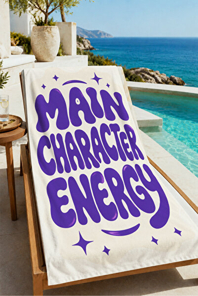 Evmila Prosop de plajă 70x150 cu model Pop Art Main Character Energy Mor - Pr...