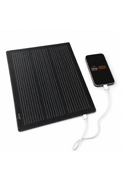 itech solar iTechSolar 25W Mobil Solar Hızlı Şarj Paneli