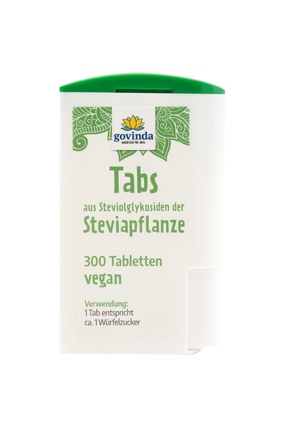 Govinda Îndulcitor cu stevia, 300 comprimate, 18g