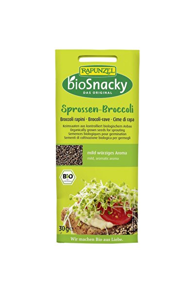 BioSnacky Rapunzel Semințe organice de broccoli pentru germinare, 30g