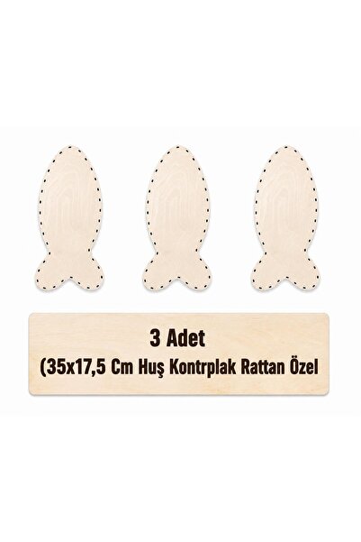 aladepo Fish Model (35X17.5 cm) Birch Plywood Rattan 4 mm Water Resistant 1. ...