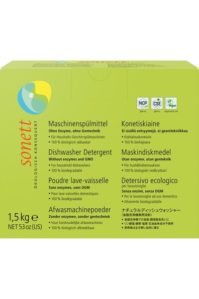 Sonett Detergent pudră pentru mașina de spălat vase, 1.5kg