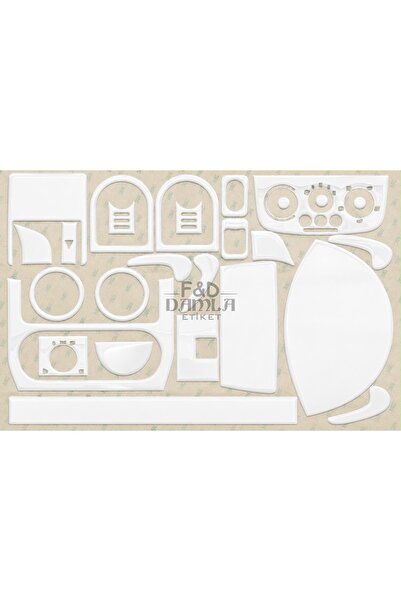 FD Damla Etiket Opel Corsa C Combo Dashboard Console Trim Front Chest Mahogan...