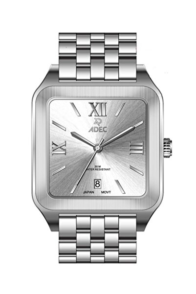 Adec Ag24109-1 Steel Case Square Case with Calendar Japanese 3 Atm Waterproof...