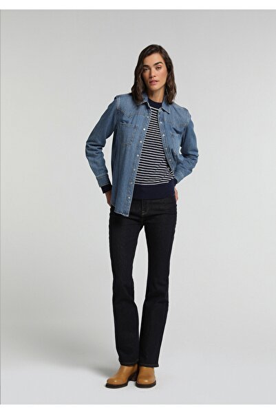 Colin's Flare Fit Mid Waist Flared Leg Women's Dark Indigo Denim Jean Pants