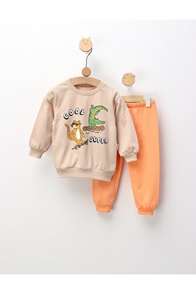 MiniKids Compleu Cool Super, bej-corai