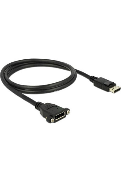 DELOCK Καλώδιο DisplayPort αρσενικό - DisplayPort θηλυκό 1μ Μαύρο (DLK-85114)