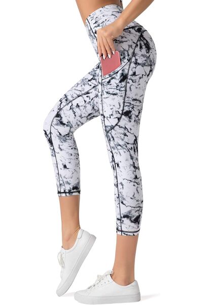 DRAGONBBQ Dragon Fit High Waist Yoga Leggings with 3 Pockets,Tummy Control Wo...