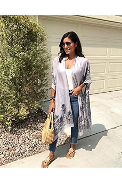 Moss Rose Women's Beach Cover up Swimsuit Kimono Cardigan with Bohemian Flora...