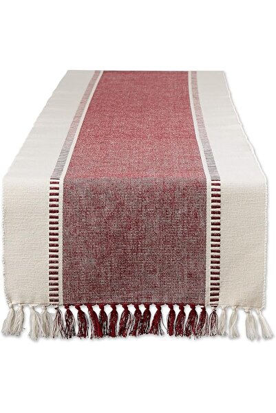 DII Dobby Stripe Woven Table Runner, 13x72-inch, French Blue | Woven Decorati...