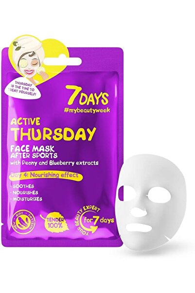 7DAYS Face Mask Active Thursday After Sports With Peony And Blueberry, 28 G