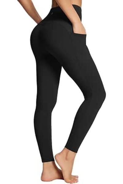 BALEAF Women's Leggings with Pockets Tummy Control Workout High Waisted Athle...