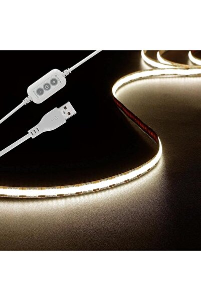 GENERAL USB 5V LED Strip Lights Warm White 5ft, 480 LEDs COB Strip Light 3000...