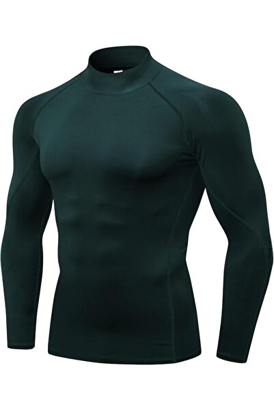 GENERAL Men's Compression Shirts Long Sleeve Athletic Workout Tops Gym Unders...