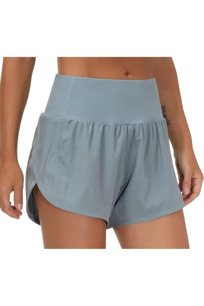THE GYM PEOPLE Womens High Waisted Running Shorts Quick Dry Athletic Workout ...