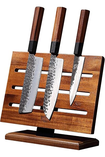 GENERAL MITSUMOTO SAKARI Kitchen Magnetic Knife Block Holder, Japanese Acacia...