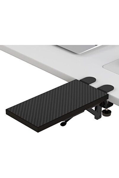 GENERAL OUGIC Ergonomic Desk Extension Tray, 30 x 15 cm, Clamp Without Perfor...