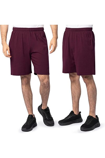 Fruit of the loom شورت رجالي من القطن إيفرسوفت مع جيوب (S - 4XL) شورت كاجوال