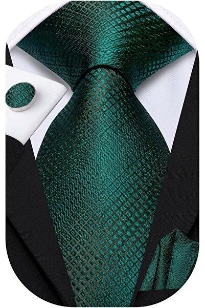 Dubulle Mens Paisely Silk Tie for Men Necktie and Pocket Square Set