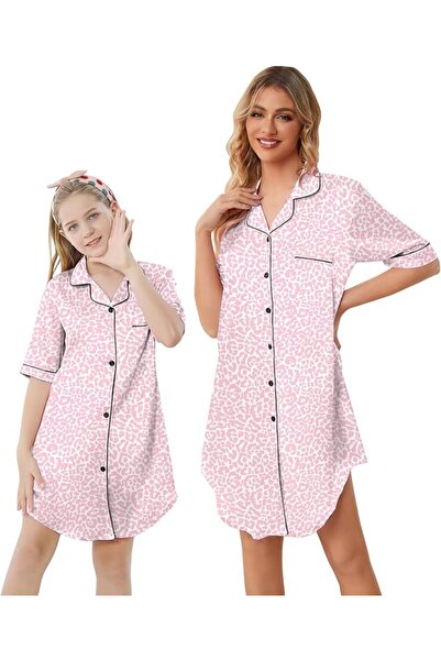 GENERAL Schbbbta Girls Boys Satin Pajamas Set, 2Piece Silk Nightwear Button-D...