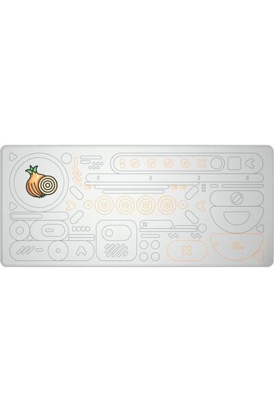 DARK PROJECT Onionite Graphic Mouse Pad XL 900 x 400 x 4 mm, White