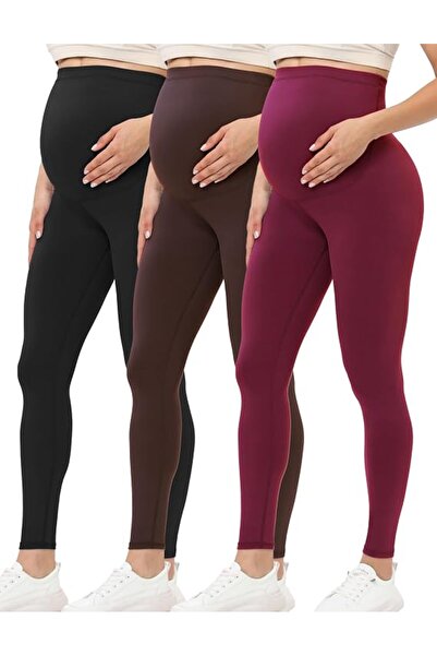 GENERAL Buttergene Women's Maternity Leggings Over The Belly Maternity Yoga P...