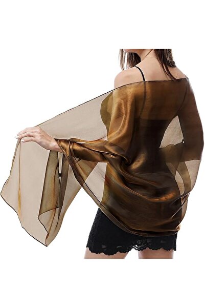 GENERAL Ladiery Silk Scarves and Wraps for Evening Dresses Women Sheer Soft B...